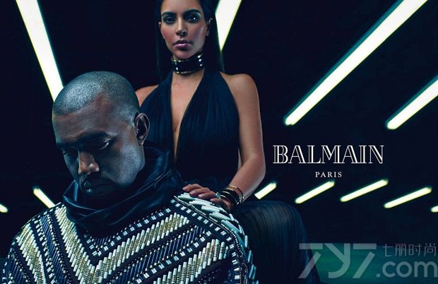 法国时尚品牌巴尔曼（Balmain）2015春夏男装广告大片，请来美国真人秀明星金·卡戴珊（Kim Kardashian）和其老公坎耶·维斯特（Kanye West），共同演绎，性感十足！该片由时尚摄影师Mario Sorrenti执镜。