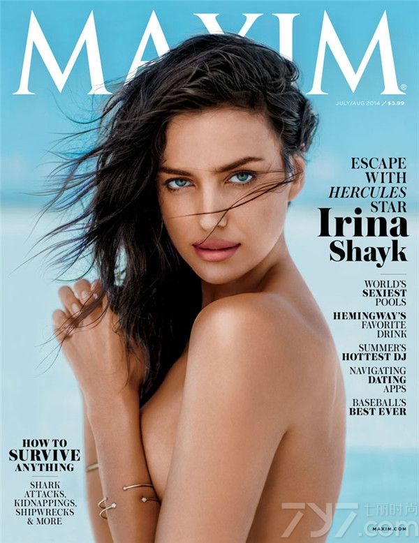 C罗女友伊莉娜·莎伊克（Irina Shayk）半裸登《MAXIM》杂志封面，演绎性感杂志大片。丰乳翘臀深邃电眼秒曼妙身姿诱惑撩人，秒杀各路看客！