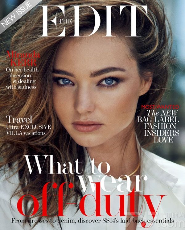 澳洲名模辣妈米兰达·可儿（Miranda Kerr）近日可出足了风头，相继成为《VOGUE》、《LUCKY》等杂志封面人物。这不，又登上了《The Edit》杂志封面，性感演绎机车酷帅女郎时尚大片，请欣赏！