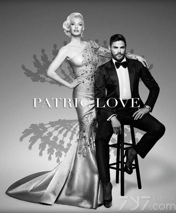 Patric Love2014春夏广告大片，由超模琳达·伊万格丽斯塔（Linda Evangelista）性感演绎。摄影师采用黑白手法拍摄，加拿大美女琳达身穿品牌奢华礼服，完美演绎出好莱坞影星复古优雅！