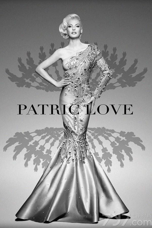 Patric Love2014春夏广告大片，由超模琳达·伊万格丽斯塔（Linda Evangelista）性感演绎。摄影师采用黑白手法拍摄，加拿大美女琳达身穿品牌奢华礼服，完美演绎出好莱坞影星复古优雅！