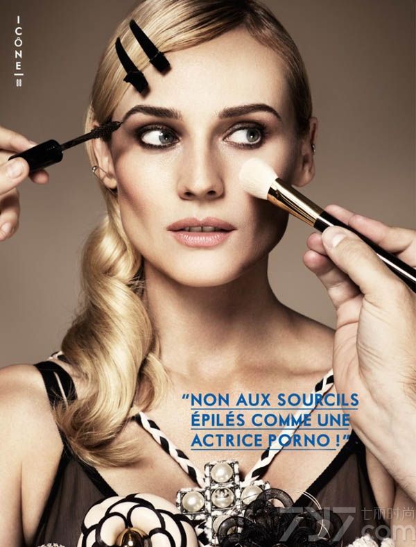 集模特、演员和主持人于一身的德国美女黛安·克鲁格（Diane Kruger）闪耀《Glamour》杂志巴黎版十一月刊封面，身着华丽香奈儿服饰演绎绚烂时尚大片。由摄影师Jason Kim执镜，Virginie Benarroch造型。