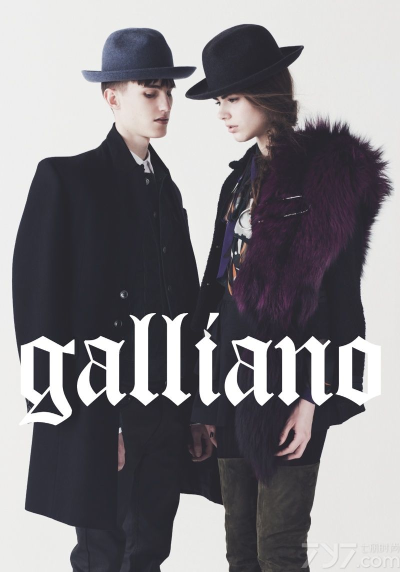 GALLIANO发布2013秋冬系列时尚广告大片，本次大片由KRISTOFFER HASSLEVALL代言，摄影大师Billy Kidd掌镜。