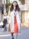 寒冬日本东京时尚街拍图片 给降温天一点“颜色”看看