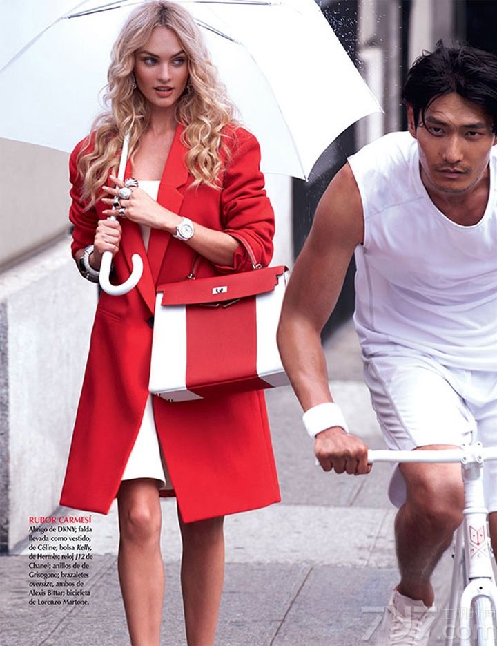 时尚杂志《Vogue》发布墨西哥版2013年9月号时尚广告大片。本次广告大片由Candice Swanepoel出镜演绎。Candice Swanepoel的腼腆恬静在众天使中显得犹为凸出，拥有近乎完美的身材，丰满的胸部，纤细的腰身和修长的双腿，笑容含蓄妖媚，配合她那双会说话的眼睛，令人无法抵挡。