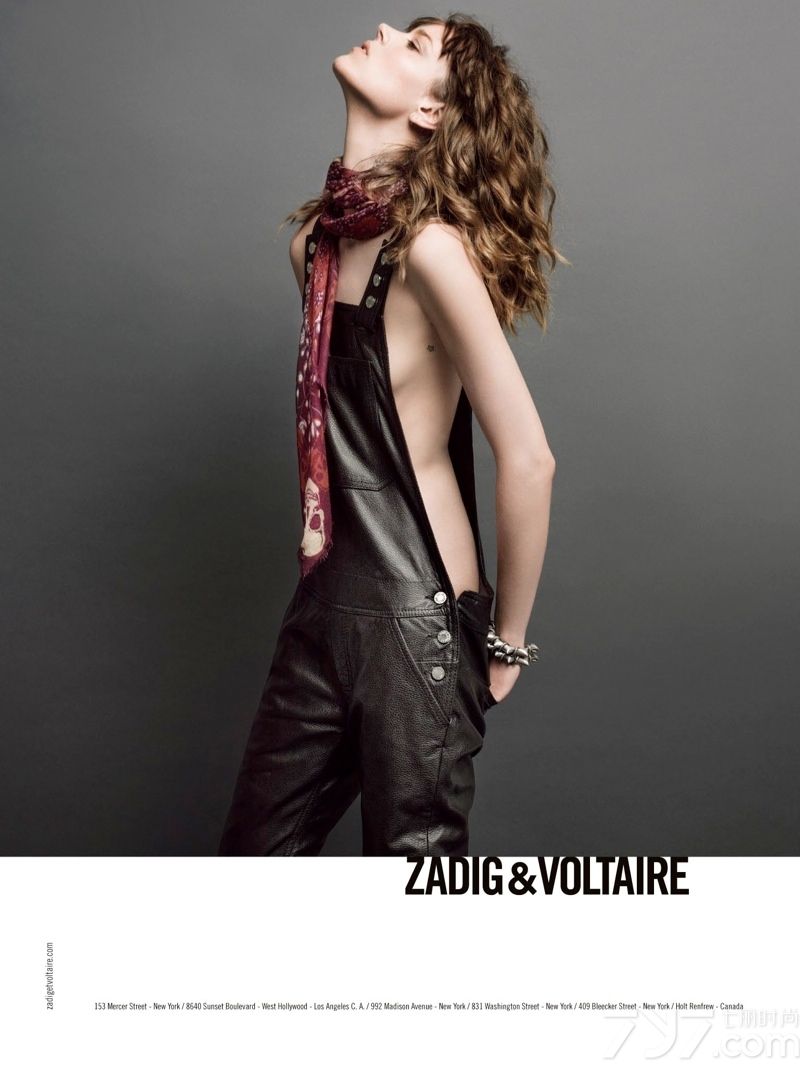 Zadig & Voltaire 发布2013秋冬时尚女装广告大片，此次大片由顶尖超模弗莱娅-贝阿·埃里克森 (Freja Beha Erichsen)演绎。Freja来自北欧的童话之国丹麦，身高178公分，是年轻一代非常有特点超级模特。Freja的五官很立体，不属于让人惊艳的类型。也不像GAMMA那样脆弱，但她看起来很舒服，没有距离感，在T台上很悠哉。