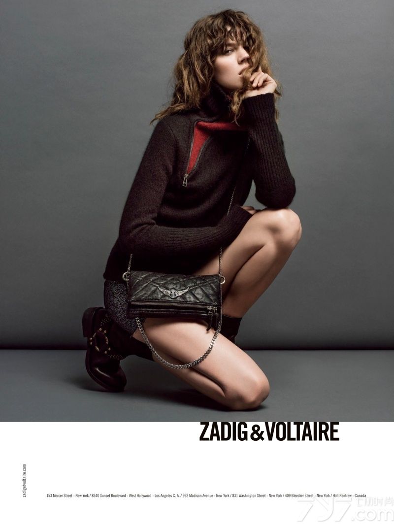 Zadig & Voltaire 发布2013秋冬时尚女装广告大片，此次大片由顶尖超模弗莱娅-贝阿·埃里克森 (Freja Beha Erichsen)演绎。Freja来自北欧的童话之国丹麦，身高178公分，是年轻一代非常有特点超级模特。Freja的五官很立体，不属于让人惊艳的类型。也不像GAMMA那样脆弱，但她看起来很舒服，没有距离感，在T台上很悠哉。