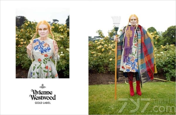 英国时装品牌 Vivienne Westwood（薇薇安·韦斯特伍德）发布2013秋冬系列时尚女装广告大片，本次大片由时尚摄影师 Jack Pierson（杰克.皮尔森）执镜，顶级名模 Iekeliene Stange 与西太后均有出镜演绎。Vivienne Westwood 是时装界的“朋克之母”。她使摇滚具有了典型的外表，撕口子或挖洞的T恤、拉链、色情口号、金属挂链等，并一直影响至今。英国给人的印象总是两种极端：一端是英国的皇家形象，一板一眼；另一端则是身体语言非常活泼的庞克，有着五颜六色的叛逆衣装和发型。Westwood是属于非正统的极端，她颇能掌握时代精神，将叛逆的元素融入作品之中。