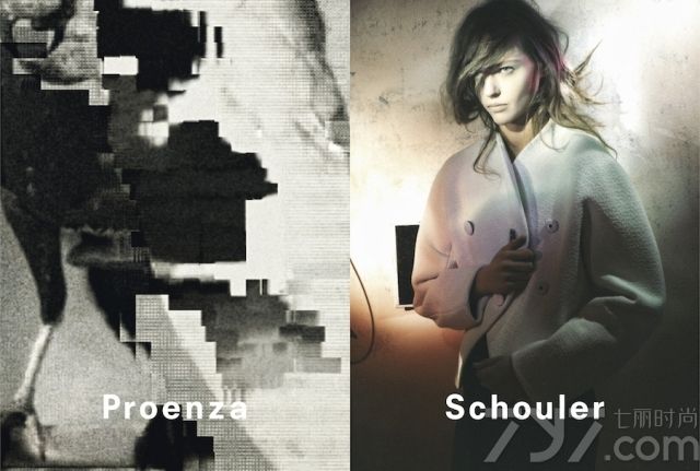 美国时尚品牌Proenza Schouler 2013秋冬时尚女装广告大片中，草摩Sasha Pivovarova的凌厉气质被抒发尽致，阴暗的画面与强势的设计风格被演绎得十分契合。Proenza Schouler的设计师Jack和Lazaro是两个头脑清楚、很有想法又十分有趣的年轻人。带着些许小聪明的时髦女孩们一定会喜欢Proenza Schouler的这个系列，因为这个摩登的系列会让女孩们看起来比以往的自己更时髦、更抢眼。