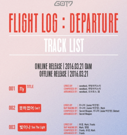 GOT7新专辑《Flight Log: Departure》歌单公开 成员展创作才能