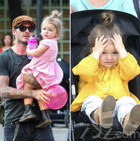 贝克汉姆女儿小七（Harper Seven Beckham）的近照一直都很受网友们的追捧！在辣妈维多利亚的精心装扮下，小七的集名牌于一身，而发型却始终保持丸子头，被当之无愧的封为丸子头“萌主”。