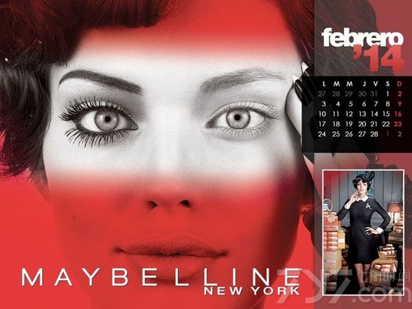 美宝莲（Maybelline）纽约推出了其2014年限量版日历，分别由超级模特Emily DiDonato、Erin Wasson、Julia Stegner、Jessica White、Kemp Muhl、Charlotte Free、Daniela de Jesus、Shu Pei和Frida Gustsson等共同演绎而成。日历上，模特们的精彩妆容由美宝莲金牌化妆师Charlotte Willer打造，请欣赏！