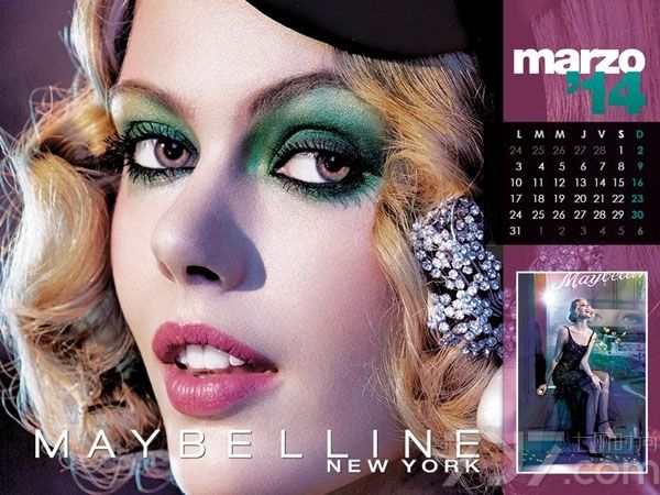 美宝莲（Maybelline）纽约推出了其2014年限量版日历，分别由超级模特Emily DiDonato、Erin Wasson、Julia Stegner、Jessica White、Kemp Muhl、Charlotte Free、Daniela de Jesus、Shu Pei和Frida Gustsson等共同演绎而成。日历上，模特们的精彩妆容由美宝莲金牌化妆师Charlotte Willer打造，请欣赏！