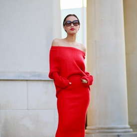 Nini Nguyen：带你看当红单品毛线裙如何穿